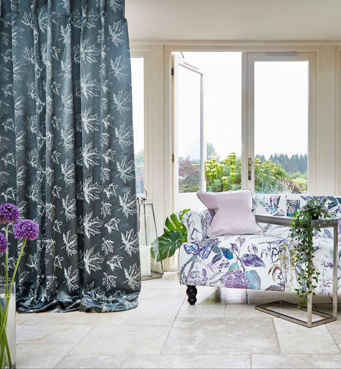 Gardine für die Balkontür