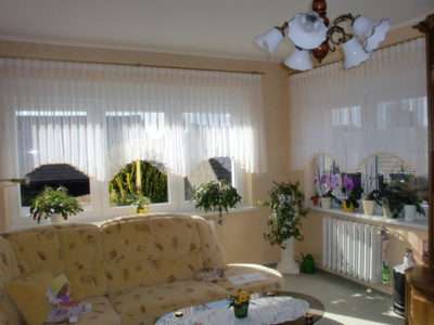 Wohnzimmergardine mit Falten